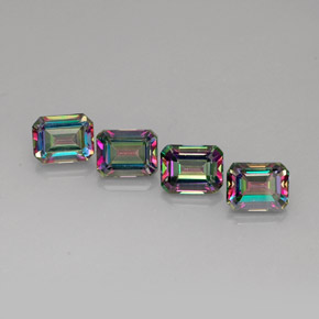 13.01 ct Multicolor Mystic Topaz Gemstone, Mystic Topaz Gem in Octagon Facet Shape for Sale.