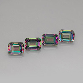 13.01 ct Multicolor Mystic Topaz Stone, Natural Mystic Topaz in Octagon Facet Shape for Sale