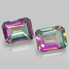 5.44 ct Multicolor Mystic Topaz Gemstone, Mystic Topaz Gem in Octagon Facet Shape for Sale.