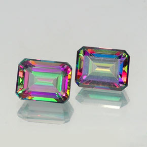 5.99 ct Multicolor Mystic Topaz Stone, Natural Mystic Topaz in Octagon Facet Shape for Sale