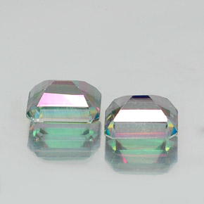 Mystic Topaz Gemstone in 9 x 7 mm (calibrated) Size for Sale, Mystic Topaz Stone in Top Rainbow Color
