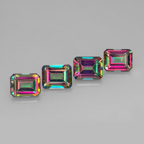 11.63 ct Multicolor Mystic Topaz Gemstone, Mystic Topaz Gem in Octagon Facet Shape for Sale.