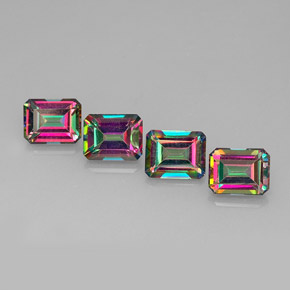 11.63 ct Multicolor Mystic Topaz Stone, Natural Mystic Topaz in Octagon Facet Shape for Sale