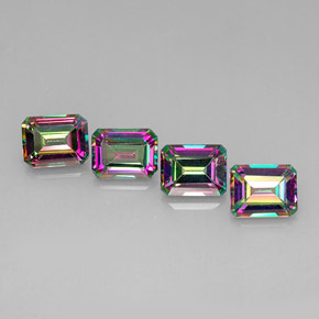 11.54 ct Multicolor Mystic Topaz Gemstone, Mystic Topaz Gem in Octagon Facet Shape for Sale.