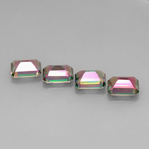 Mystic Topaz Gemstone in 9 x 7 mm (calibrated) Size for Sale, Mystic Topaz Stone in Top Rainbow Color