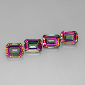 12.21 ct Multicolor Mystic Topaz Gemstone, Mystic Topaz Gem in Octagon Facet Shape for Sale.