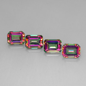 12.21 ct Multicolor Mystic Topaz Stone, Natural Mystic Topaz in Octagon Facet Shape for Sale