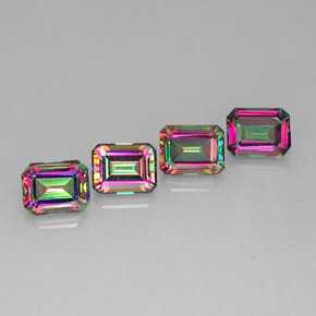 12.01 ct Multicolor Mystic Topaz Gemstone, Mystic Topaz Gem in Octagon Facet Shape for Sale.
