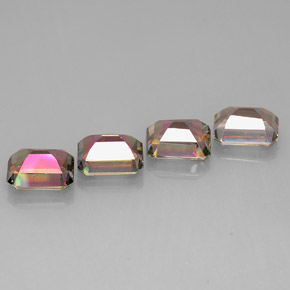 Mystic Topaz Gemstone in 10 x 8 mm (calibrated) Size for Sale, Mystic Topaz Stone in Top Rainbow Color