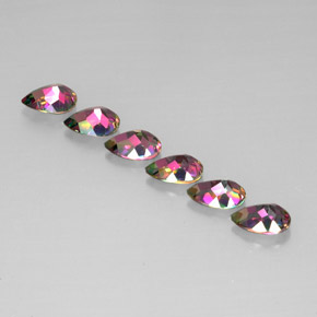 Mystic Topaz Gemstone in 7 x 5 mm (calibrated) Size for Sale, Mystic Topaz Stone in Top Rainbow Color