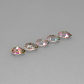 Mystic Topaz Gemstone in 7 x 5 mm (calibrated) Size for Sale, Mystic Topaz Stone in Top Rainbow Color