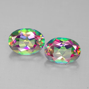 2.90 ct Multicolor Mystic Topaz Stone, Natural Mystic Topaz in Oval Facet Shape for Sale