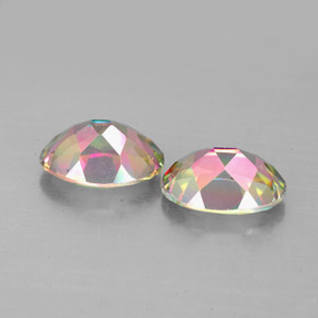 Mystic Topaz Gemstone in 8 x 6 mm (calibrated) Size for Sale, Mystic Topaz Stone in Top Rainbow Color