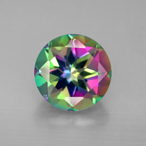 4.42 ct Multicolor Mystic Topaz Gemstone, Mystic Topaz Gem in Round Facet Shape for Sale.