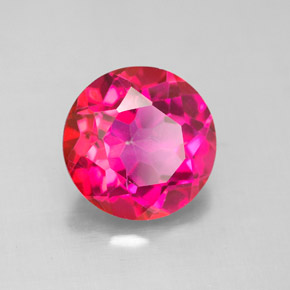 4.33 ct Red Mystic Topaz Stone, Natural Mystic Topaz in Round Facet Shape for Sale