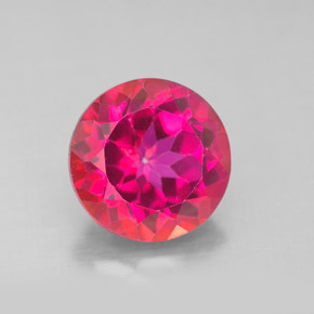 4.63 ct Red Mystic Topaz Gemstone, Mystic Topaz Gem in Round Facet Shape for Sale.