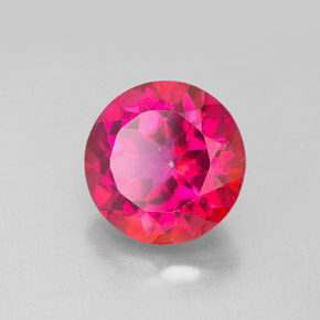 4.63 ct Red Mystic Topaz Stone, Natural Mystic Topaz in Round Facet Shape for Sale