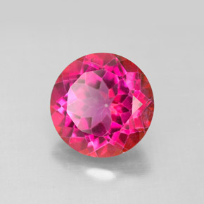 4.67 ct Red Mystic Topaz Stone, Natural Mystic Topaz in Round Facet Shape for Sale
