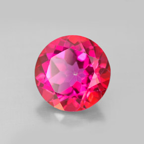 4.55 ct Red Mystic Topaz Stone, Natural Mystic Topaz in Round Facet Shape for Sale