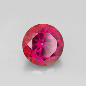 4.50 ct Red Mystic Topaz Stone, Natural Mystic Topaz in Round Facet Shape for Sale