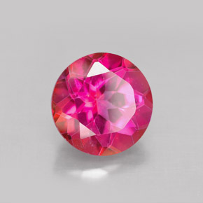 4.76 ct Red Mystic Topaz Stone, Natural Mystic Topaz in Round Facet Shape for Sale