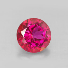 4.81 ct Red Mystic Topaz Gemstone, Mystic Topaz Gem in Round Facet Shape for Sale.