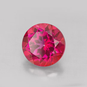 4.81 ct Red Mystic Topaz Stone, Natural Mystic Topaz in Round Facet Shape for Sale