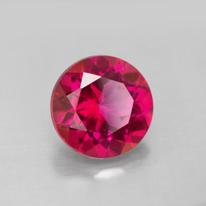 4.59 ct Red Mystic Topaz Stone, Natural Mystic Topaz in Round Facet Shape for Sale
