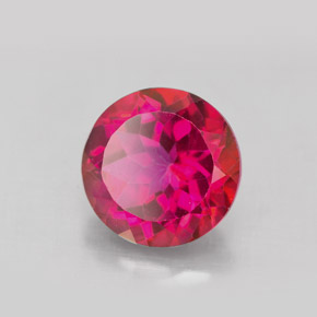 4.72 ct Red Mystic Topaz Stone, Natural Mystic Topaz in Round Facet Shape for Sale