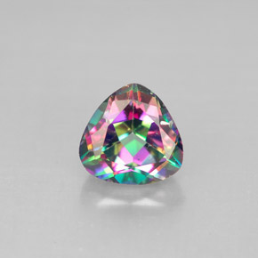 1.62 ct Multicolor Mystic Topaz Gemstone, Mystic Topaz Gem in Trillion Facet Shape for Sale.