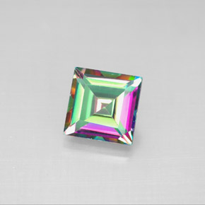 2.18 ct Multicolor Mystic Topaz Gemstone, Mystic Topaz Gem in Square Facet Shape for Sale.