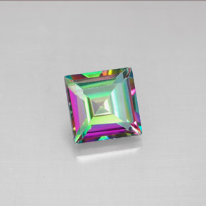 2.18 ct Multicolor Mystic Topaz Stone, Natural Mystic Topaz in Square Facet Shape for Sale