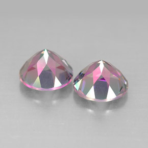 Mystic Topaz Gemstone in 7 mm (calibrated) Size for Sale, Mystic Topaz Stone in Top Rainbow Color