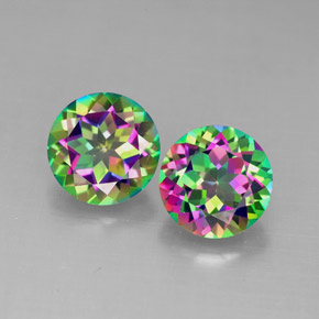 2.96 ct Multicolor Mystic Topaz Gemstone, Mystic Topaz Gem in Round Facet Shape for Sale.