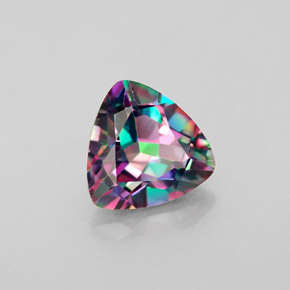 2.06 ct Multicolor Mystic Topaz Stone, Natural Mystic Topaz in Trillion Facet Shape for Sale