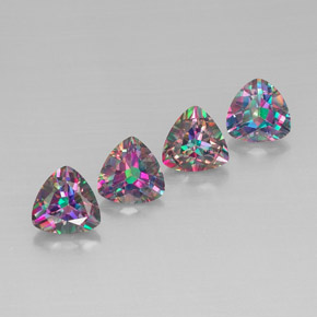 8.47 ct Multicolor Mystic Topaz Gemstone, Mystic Topaz Gem in Trillion Facet Shape for Sale.