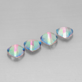 Mystic Topaz Gemstone in 8 x 8 mm (calibrated) Size for Sale, Mystic Topaz Stone in Top Rainbow Color