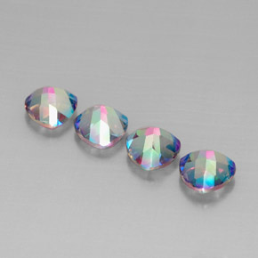 Mystic Topaz Gemstone in 8 x 8 mm (calibrated) Size for Sale, Mystic Topaz Stone in Top Rainbow Color