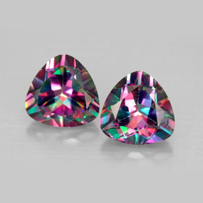 4.62 ct Multicolor Mystic Topaz Gemstone, Mystic Topaz Gem in Trillion Facet Shape for Sale.