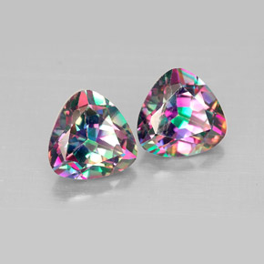 4.40 ct Multicolor Mystic Topaz Stone, Natural Mystic Topaz in Trillion Facet Shape for Sale