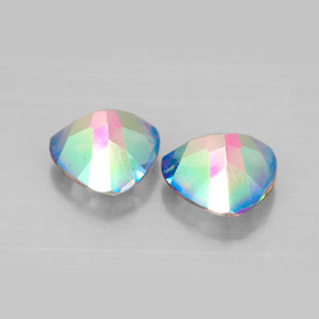 Mystic Topaz Gemstone in 8 x 8 mm (calibrated) Size for Sale, Mystic Topaz Stone in Top Rainbow Color
