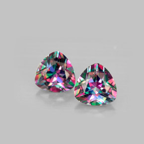 4.53 ct Multicolor Mystic Topaz Gemstone, Mystic Topaz Gem in Trillion Facet Shape for Sale.
