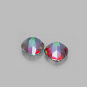 Mystic Topaz Gemstone in 8 x 8 mm (calibrated) Size for Sale, Mystic Topaz Stone in Top Rainbow Color