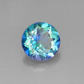 4.52 ct Multicolor Mystic Topaz Stone, Natural Mystic Topaz in Round Facet Shape for Sale
