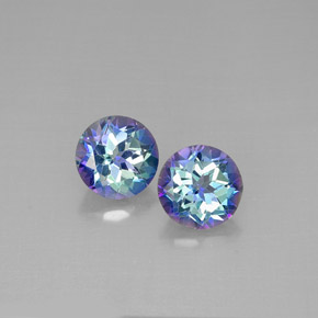 9.10 ct Multicolor Mystic Topaz Gemstone, Mystic Topaz Gem in Round Facet Shape for Sale.