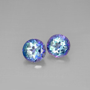 9.10 ct Multicolor Mystic Topaz Stone, Natural Mystic Topaz in Round Facet Shape for Sale