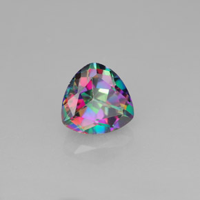 1.71 ct Multicolor Mystic Topaz Stone, Natural Mystic Topaz in Trillion Facet Shape for Sale