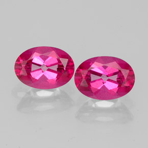 2.01 ct Red Mystic Topaz Gemstone, Mystic Topaz Gem in Oval Facet Shape for Sale.