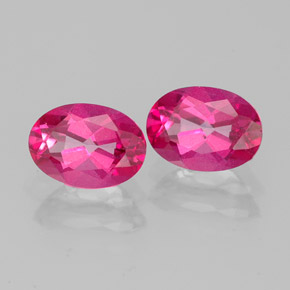 2.01 ct Red Mystic Topaz Stone, Natural Mystic Topaz in Oval Facet Shape for Sale