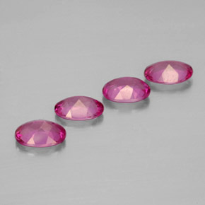Mystic Topaz Gemstone in 7 x 5 mm (calibrated) Size for Sale, Mystic Topaz Stone in Orange Raspberry Color
